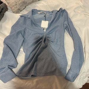 sparkly zara top